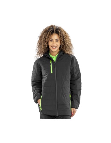R-R240X-Recycled Black Compass Padded Winter Jacket